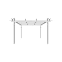 144"L X 144"W X 104"H Vinyl Camelot Louvered Pergola, White, VA42070