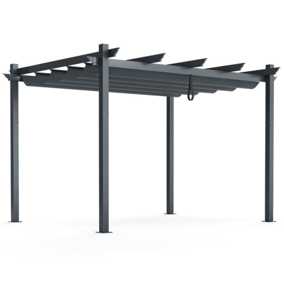 10 X 12 Feet Outdoor Aluminum Retractable Pergola Canopy Shelter Grape Trellis