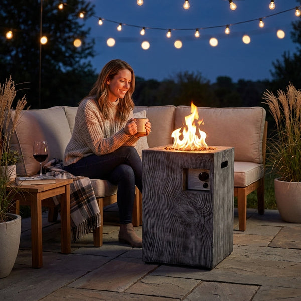 Propane Fire Pit Built for Year-Round Outdoor Entertaining, 30000 BTU Output, Electronic Ignition, Weather Resistant