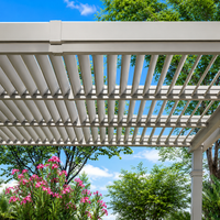 Vinyl Pergola Engineered for All-Weather Use, Adjustable Louver System, 12x12 Coverage, Premium White Finish