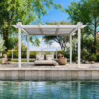 Vinyl Pergola Engineered for All-Weather Use, Adjustable Louver System, 12x12 Coverage, Premium White Finish